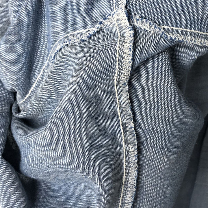 Big Mac Short Sleeve Chambray Shirt, Men's Size XL cotton Indigo Vintage Second Hand