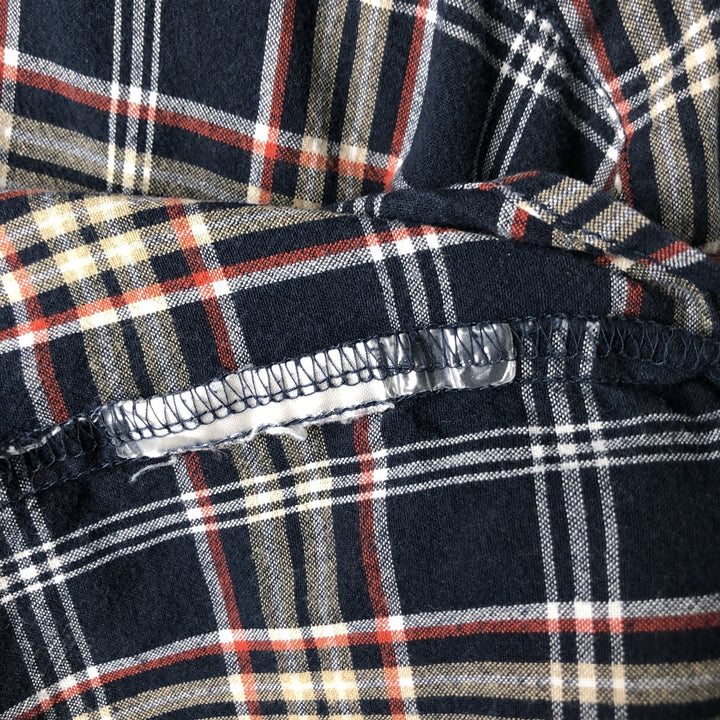 Carhartt Check Pattern Button-down Short Sleeve Work Shirt, Men's XL cotton navy blue type Vintage Second Hand