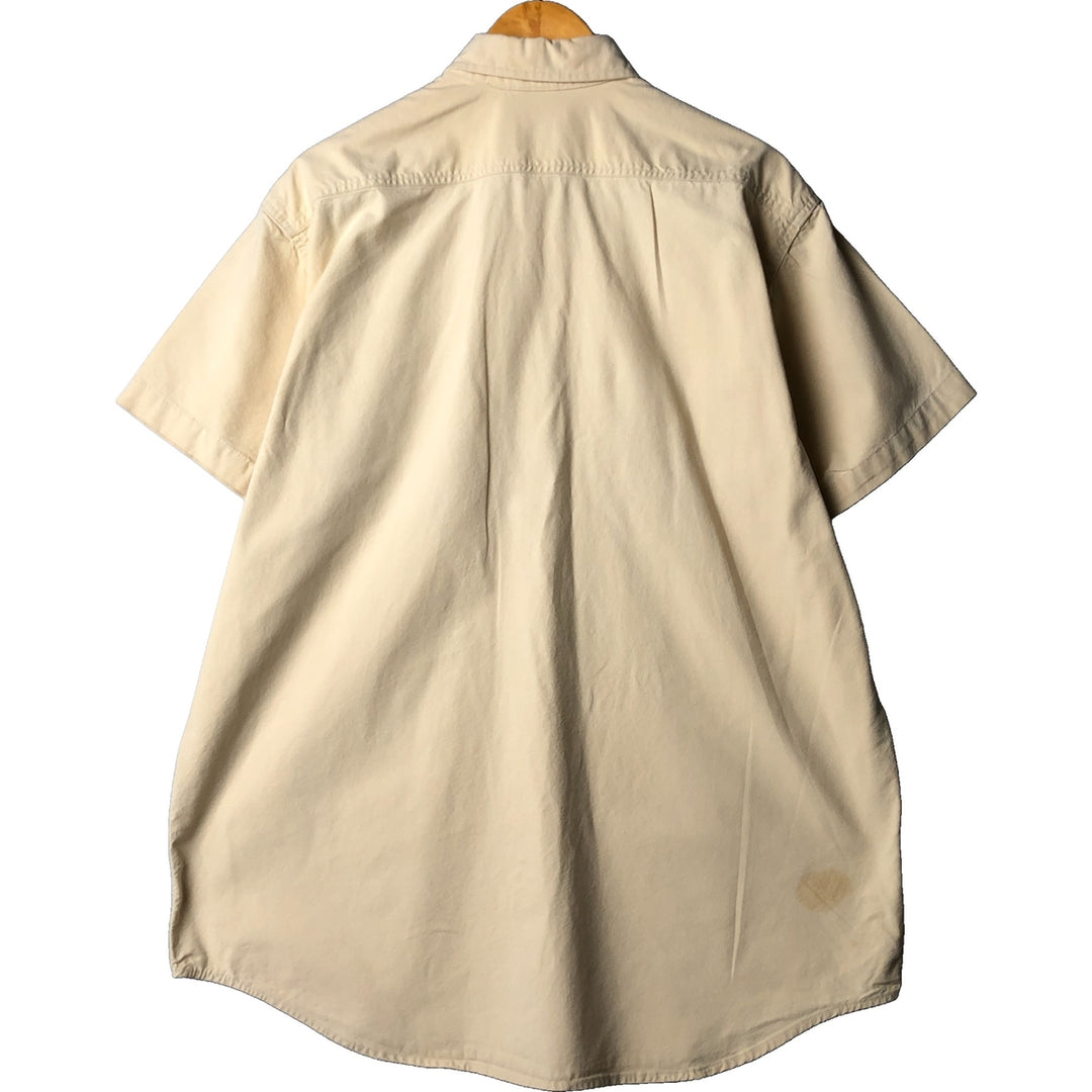Carhartt button-down short-sleeve work shirt, men's size L unclear yellow type Vintage Second Hand