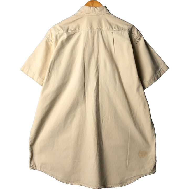 Carhartt button-down short-sleeve work shirt, men's size L unclear yellow type Vintage Second Hand