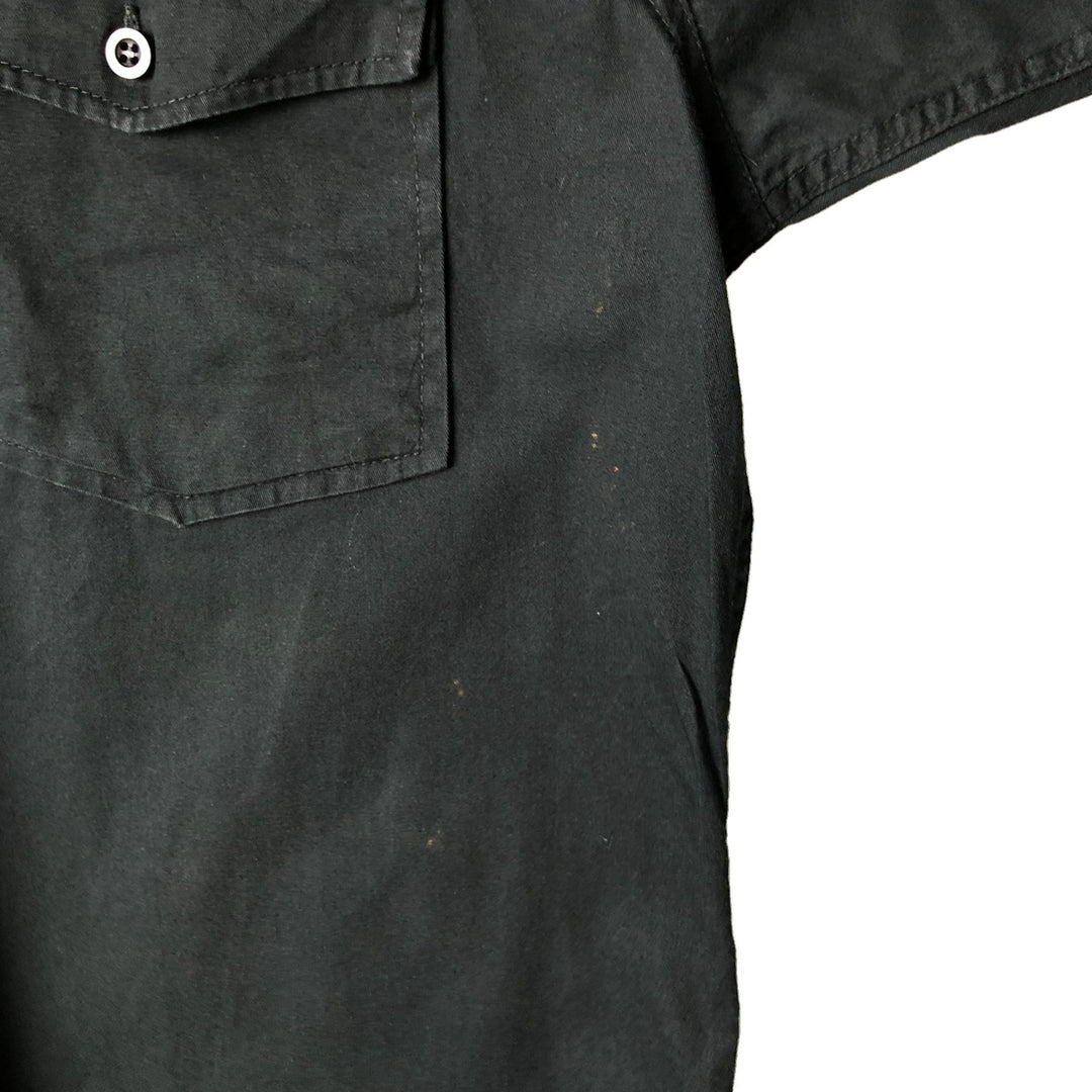 Harley-Davidson Men's Button-Down Short Sleeve Work Shirt, Size XL cotton black type Vintage Second Hand