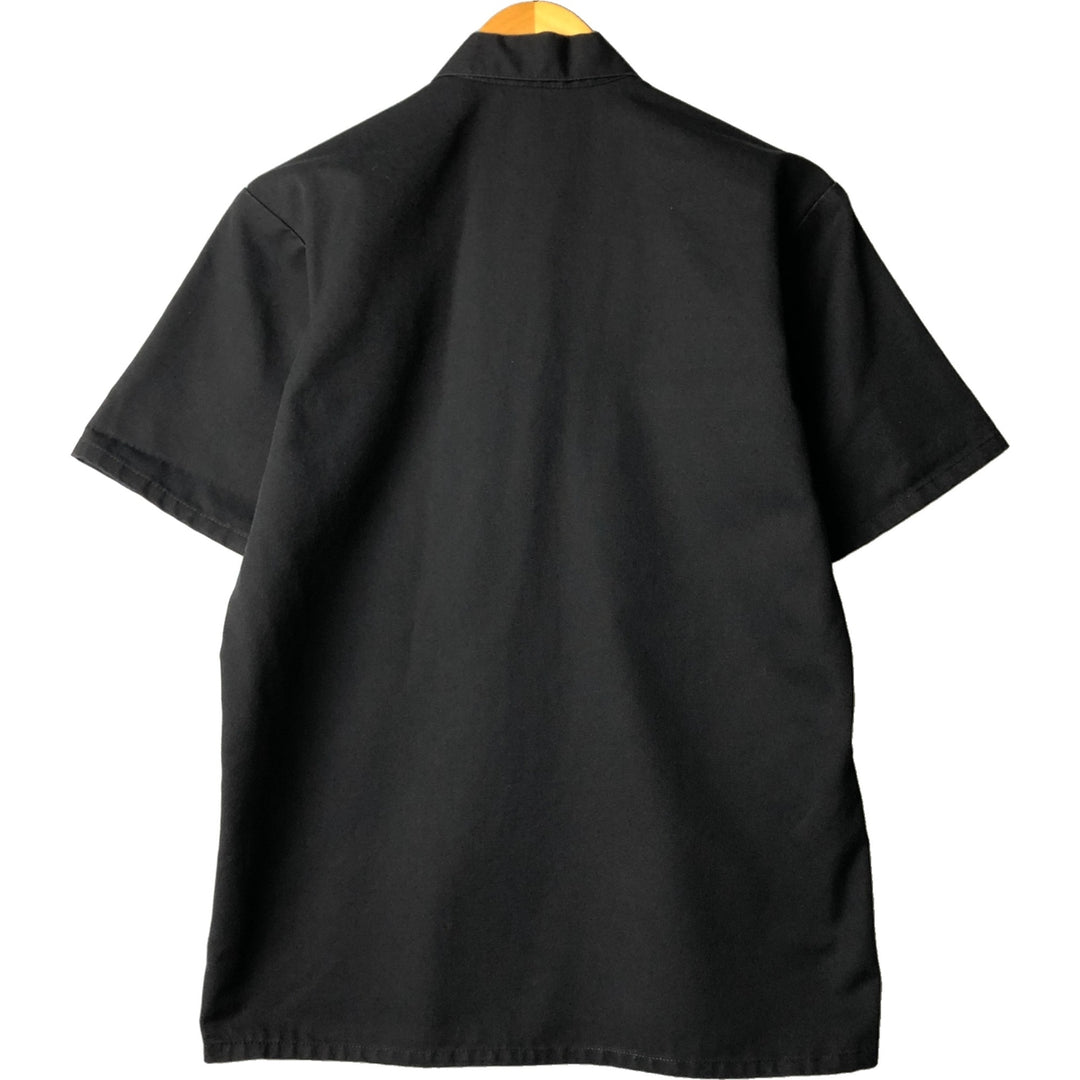 90'S Ben Davis Half-Zip Pullover Short Sleeve Work Shirt, Made in USA, Men's Size Small, Vintage cotton black type Vintage Second Hand