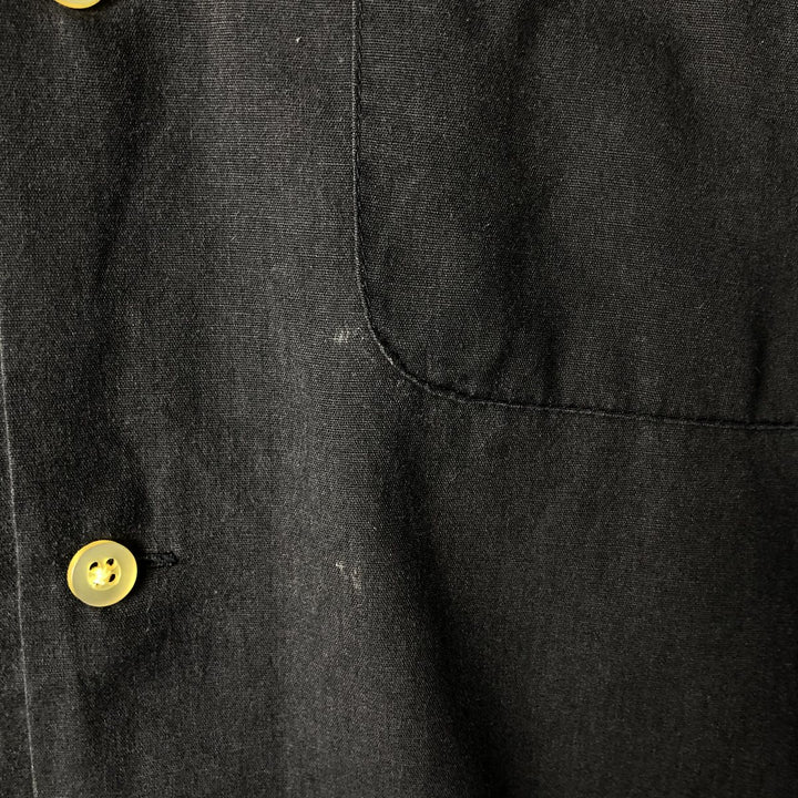 Hilton Open Collar Bowling Shirt, Box Shirt, Men's Size Small cotton black type Vintage Second Hand