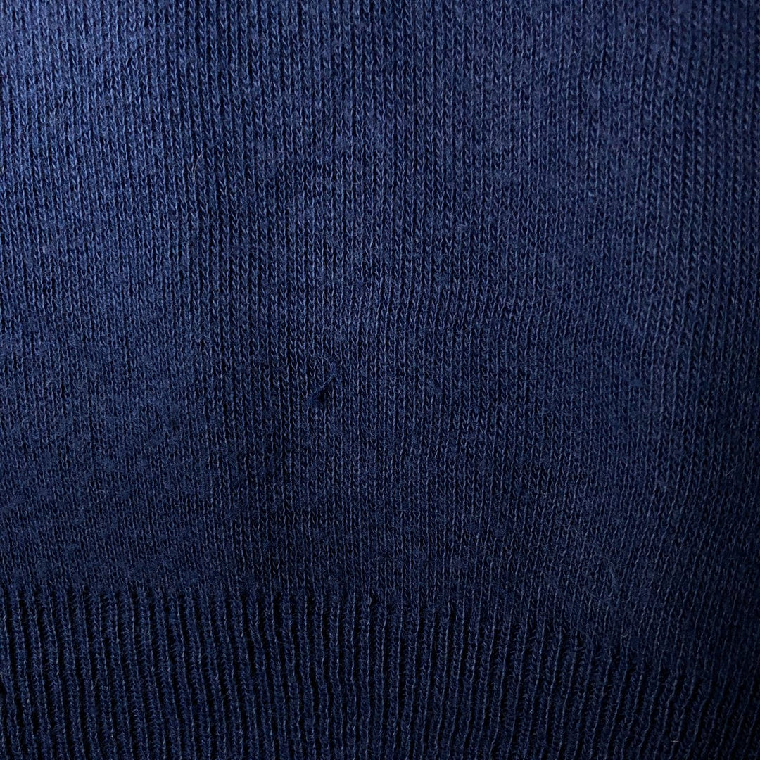 Vintage 80s-90'S Jantzen V-neck knit vest, made in the USA, size L, men's unclear navy blue type Vintage Second Hand