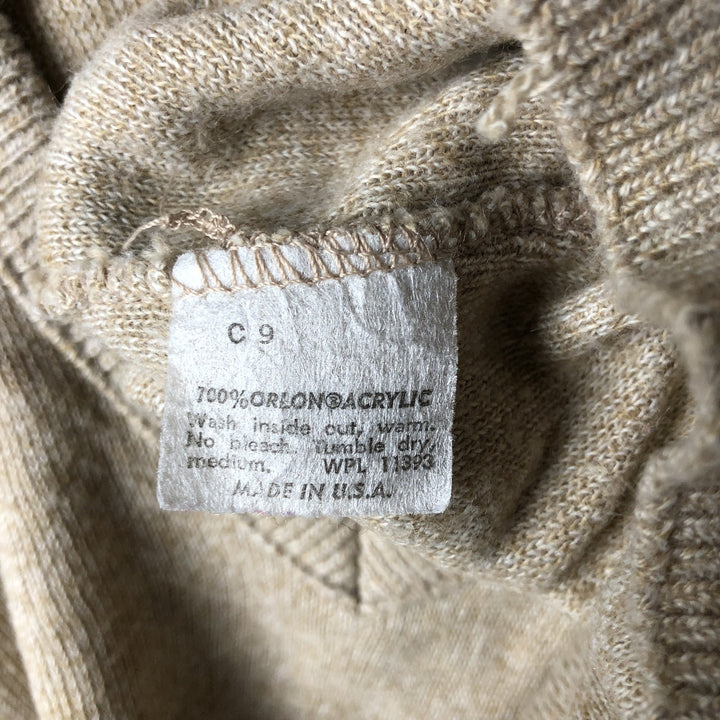 Vintage Peebles V-neck acrylic knit vest, made in the USA, men's size XL acrylic Beige type Vintage Second Hand