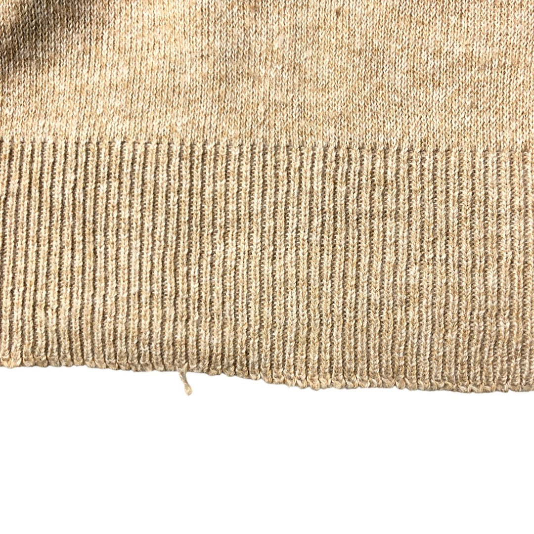 Vintage Peebles V-neck acrylic knit vest, made in the USA, men's size XL acrylic Beige type Vintage Second Hand
