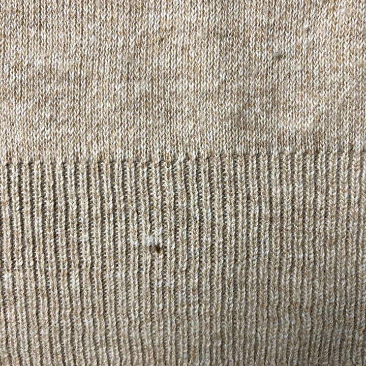 Vintage Peebles V-neck acrylic knit vest, made in the USA, men's size XL acrylic Beige type Vintage Second Hand