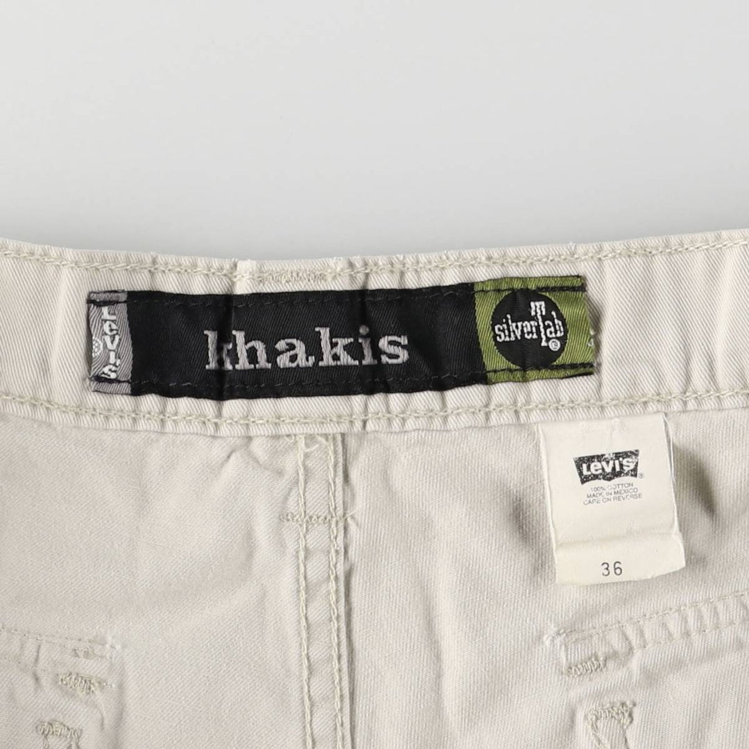 90'S Levi's SILVER TAB Khakis cargo shorts, half pants, men's, w37 equivalent, vintage cotton Beige type Vintage Second Hand