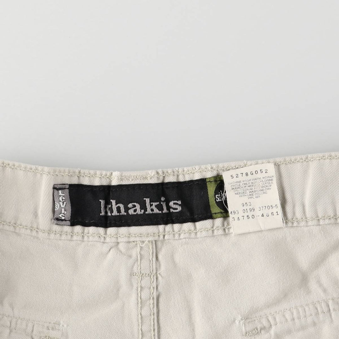 90'S Levi's SILVER TAB Khakis cargo shorts, half pants, men's, w37 equivalent, vintage cotton Beige type Vintage Second Hand