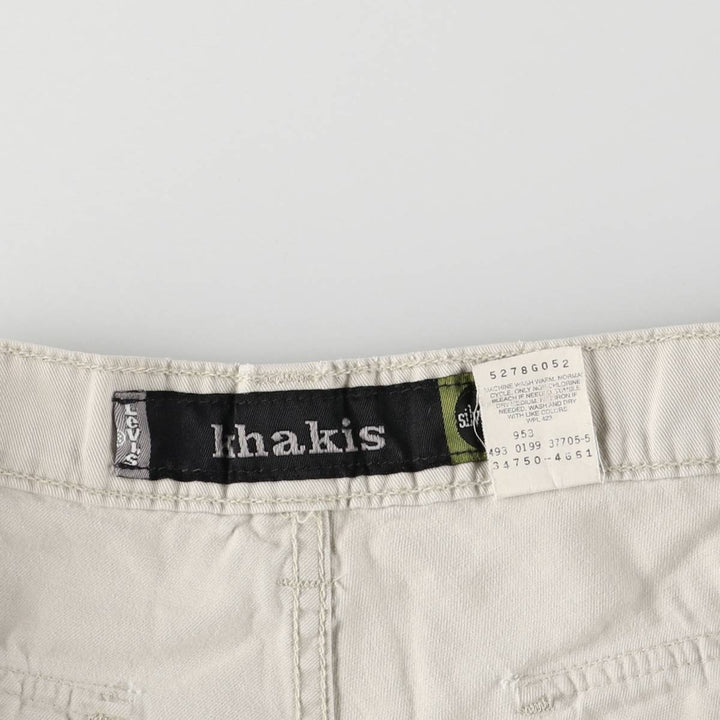 90'S Levi's SILVER TAB Khakis cargo shorts, half pants, men's, w37 equivalent, vintage cotton Beige type Vintage Second Hand