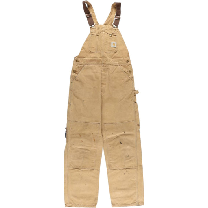 Carhartt Double Knee Duck Overalls for Men (W34 equivalent) unclear ocher yellow type Vintage Second Hand