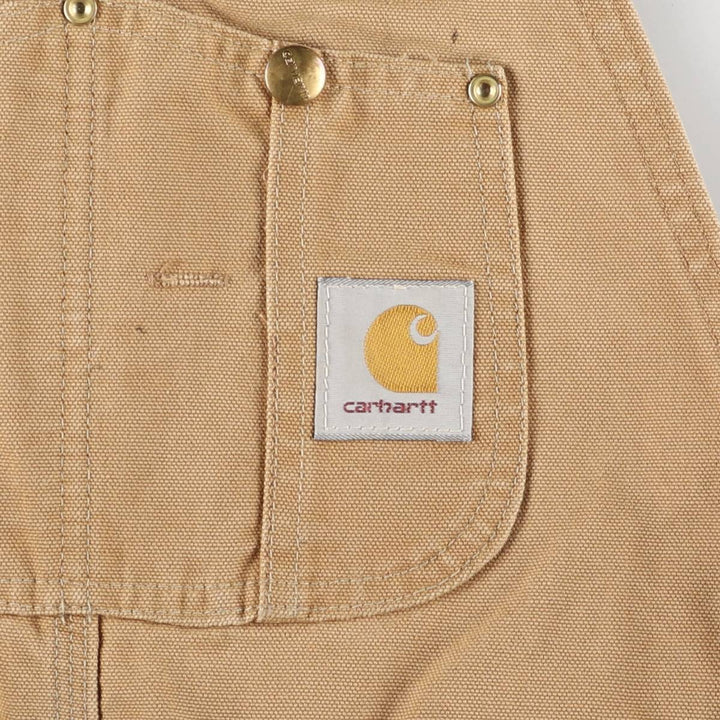 Carhartt Double Knee Duck Overalls for Men (W34 equivalent) unclear ocher yellow type Vintage Second Hand