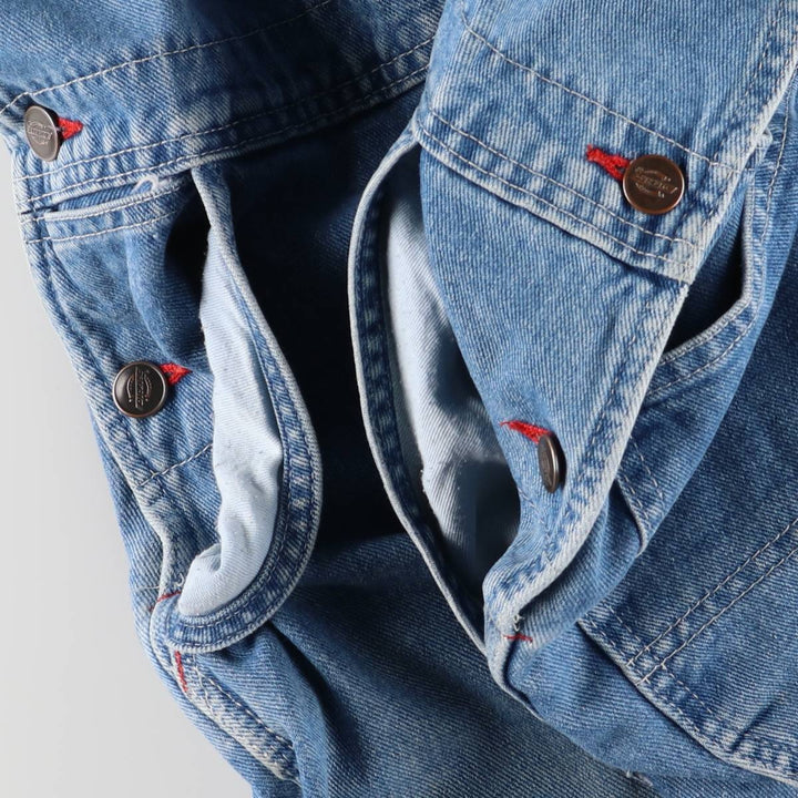 Dickies denim overalls for men, equivalent to W39 cotton blue type Vintage Second Hand