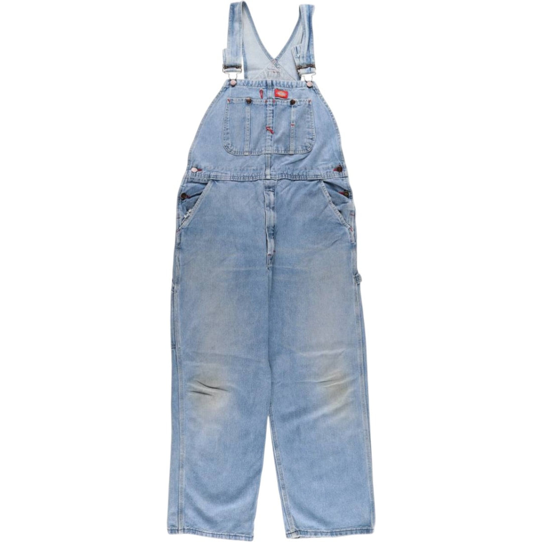 Dickies denim overalls for men, equivalent to w36 cotton blue type Vintage Second Hand