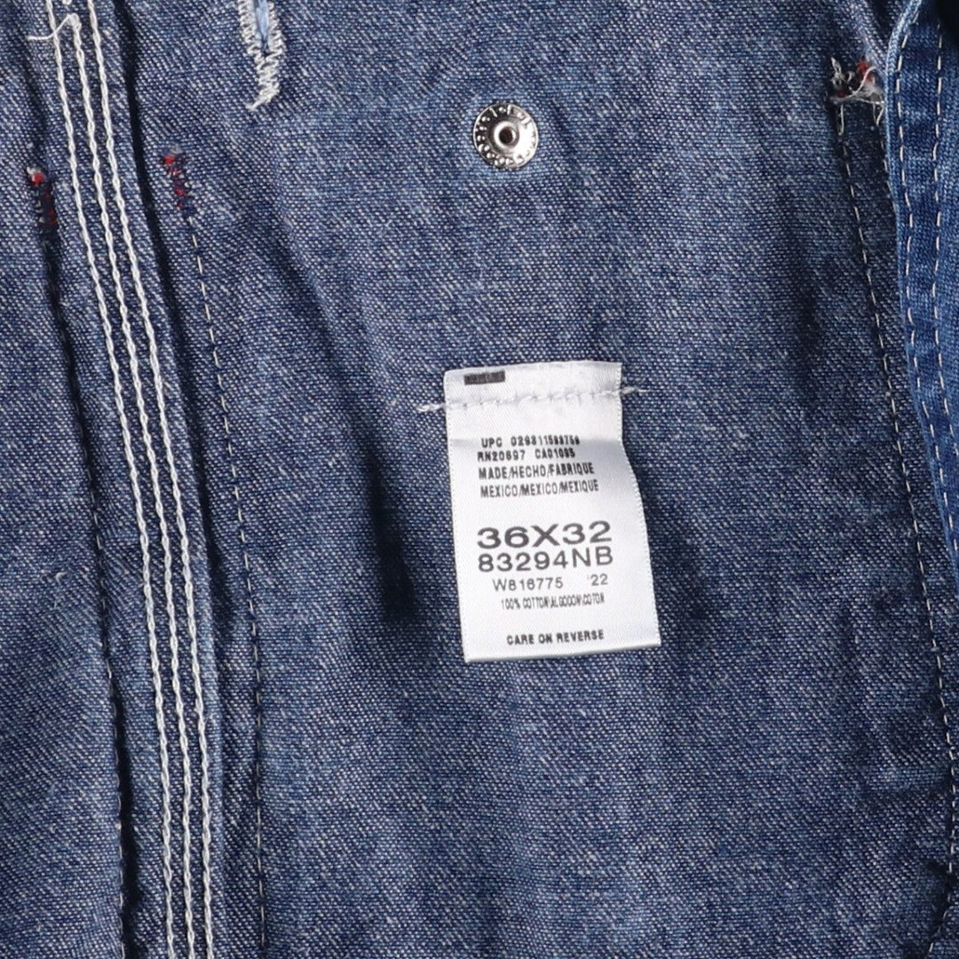 Dickies denim overalls for men, equivalent to w36 cotton blue type Vintage Second Hand