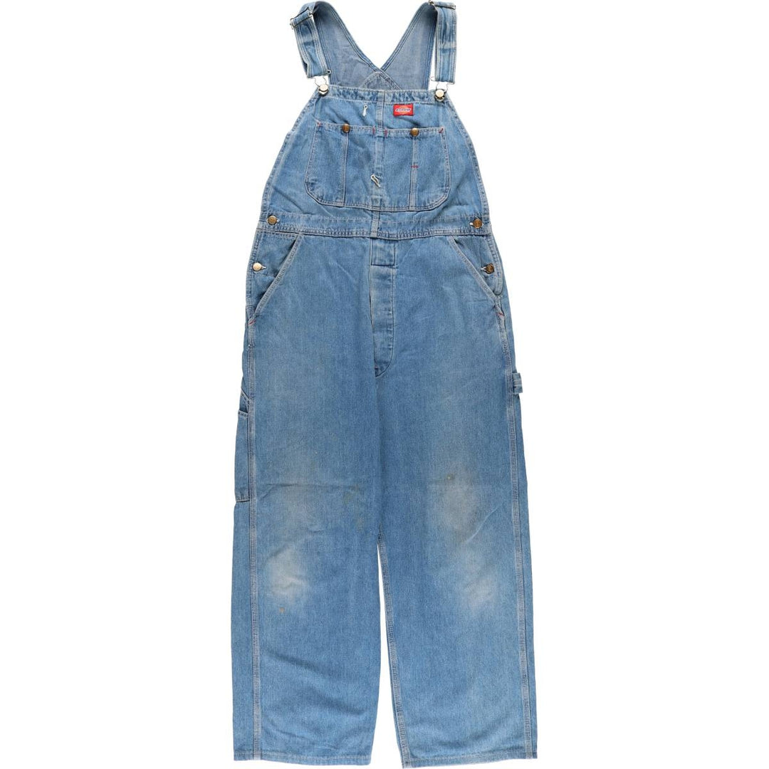 90'S Dickies denim overalls for men, W35 equivalent, vintage unclear blue type Vintage Second Hand