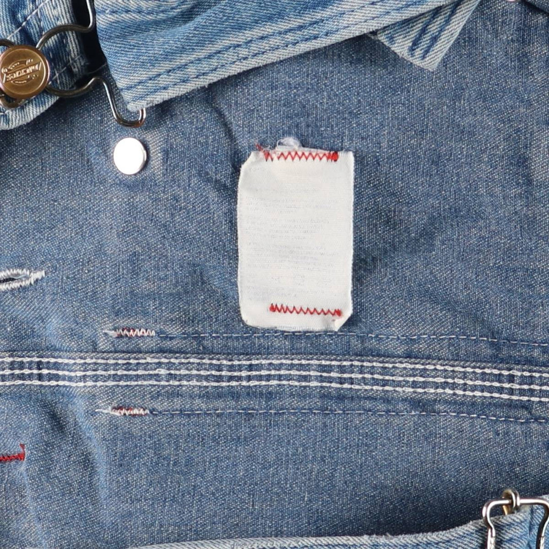 90'S Dickies denim overalls for men, W35 equivalent, vintage unclear blue type Vintage Second Hand