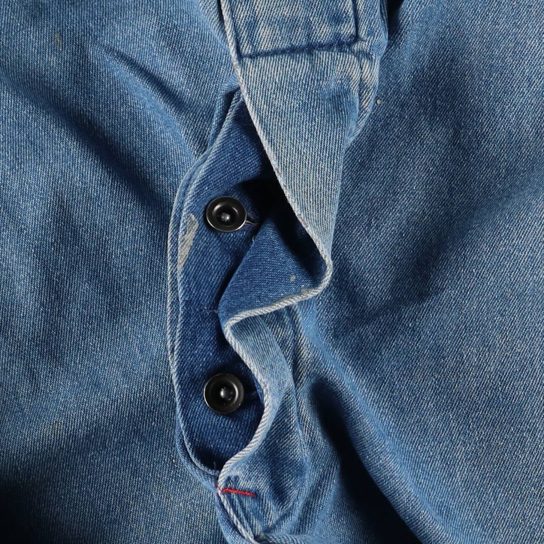 90'S Dickies denim overalls for men, W35 equivalent, vintage unclear blue type Vintage Second Hand