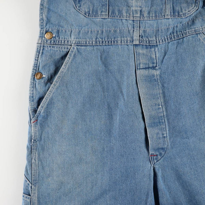 90'S Dickies denim overalls for men, W35 equivalent, vintage unclear blue type Vintage Second Hand