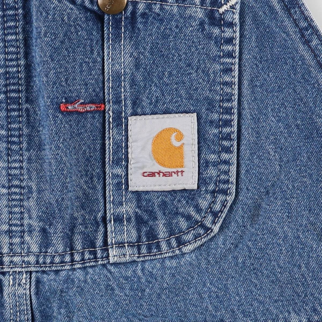 Carhartt denim overalls for men, equivalent to W38 cotton blue type Vintage Second Hand