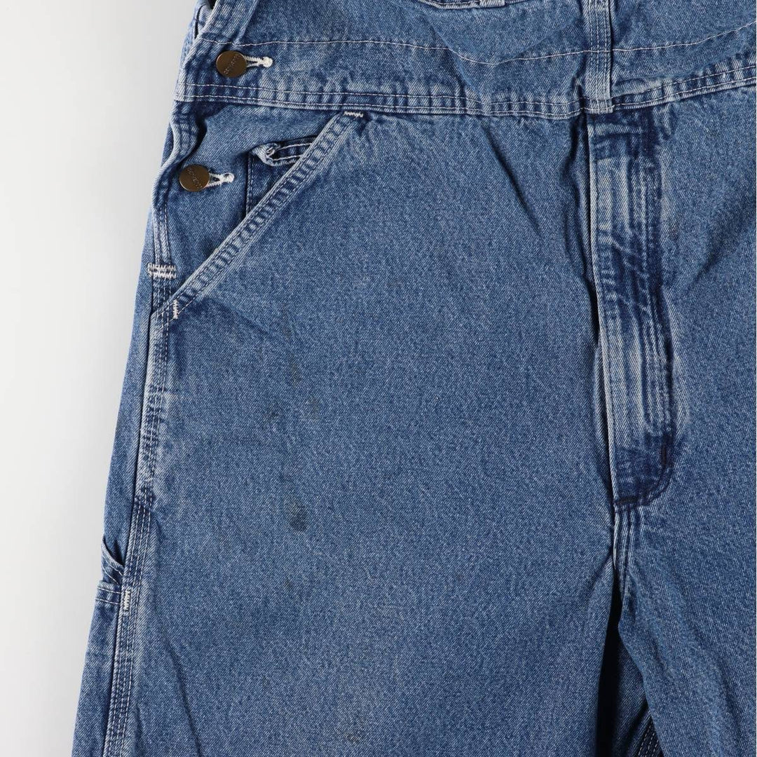 Carhartt denim overalls for men, equivalent to W38 cotton blue type Vintage Second Hand