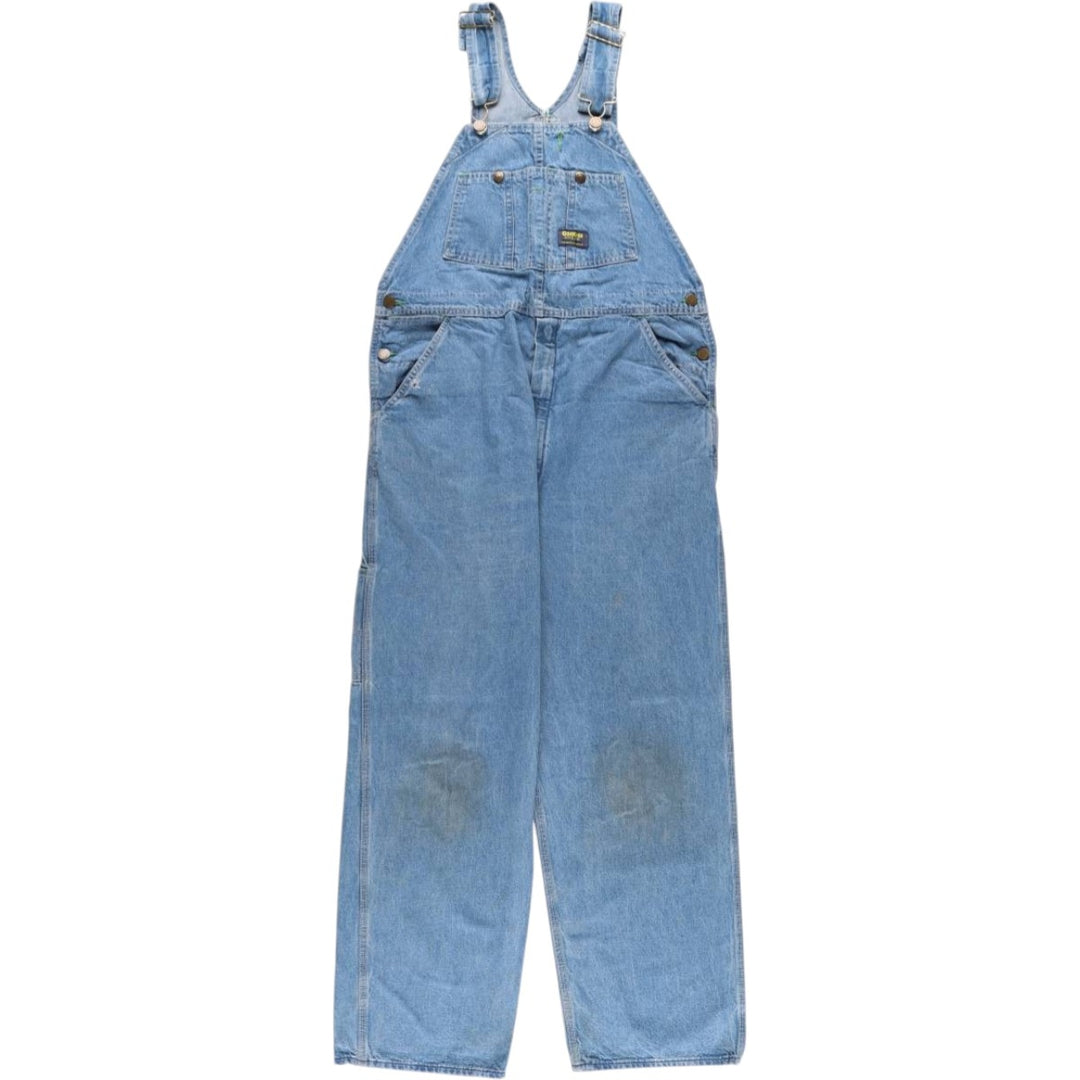 70'S Osh Kosh denim overalls, made in the USA, men's size w36, vintage cotton blue type Vintage Second Hand