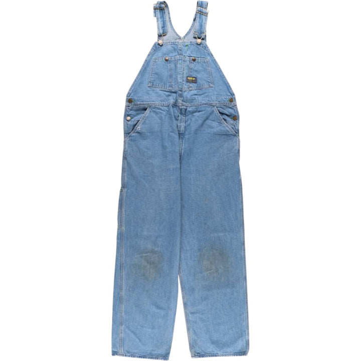 70'S Osh Kosh denim overalls, made in the USA, men's size w36, vintage cotton blue type Vintage Second Hand