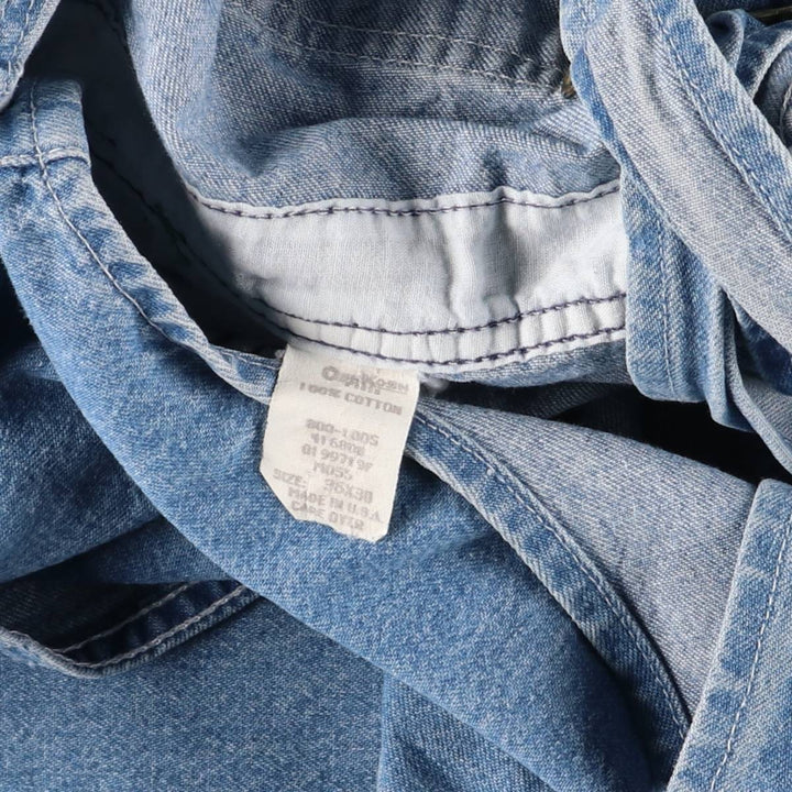 70'S Osh Kosh denim overalls, made in the USA, men's size w36, vintage cotton blue type Vintage Second Hand