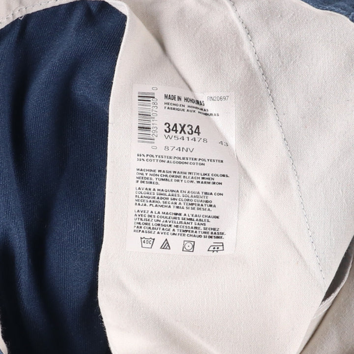 90'S Dickies Work Pants, Men's, Size W34, Vintage polyester navy blue type Vintage Second Hand