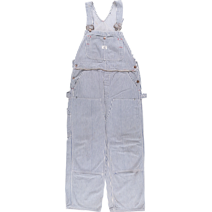 Special Price: 70'S Vintage Big Mac Hickory Stripe Overalls, Men's Size W37 unclear blue type Vintage Second Hand