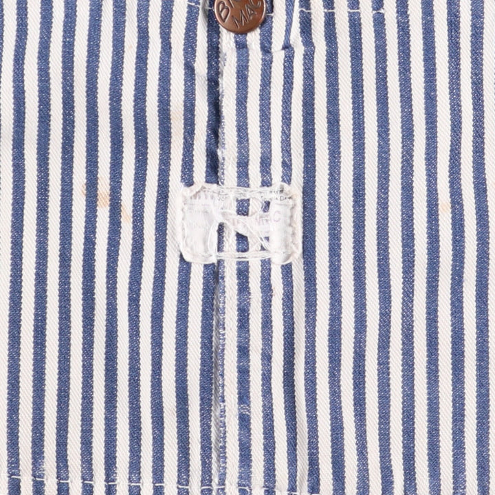 Special Price: 70'S Vintage Big Mac Hickory Stripe Overalls, Men's Size W37 unclear blue type Vintage Second Hand