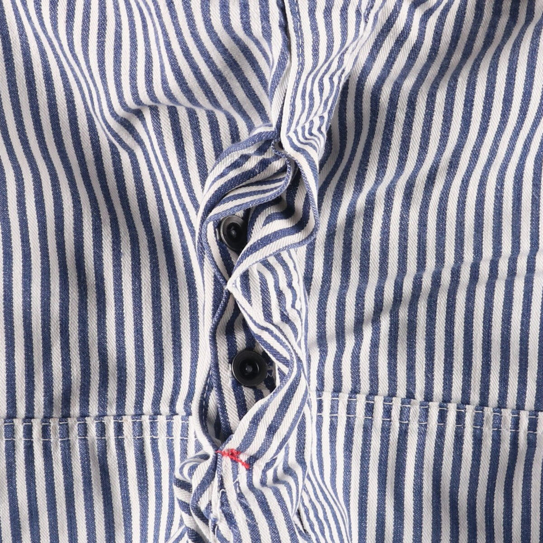 Special Price: 70'S Vintage Big Mac Hickory Stripe Overalls, Men's Size W37 unclear blue type Vintage Second Hand
