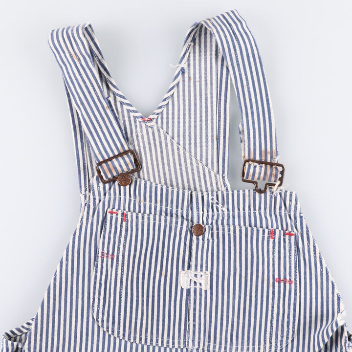 Special Price: 70'S Vintage Big Mac Hickory Stripe Overalls, Men's Size W37 unclear blue type Vintage Second Hand