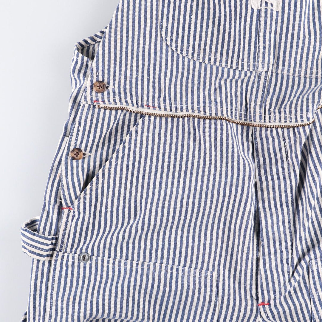 Special Price: 70'S Vintage Big Mac Hickory Stripe Overalls, Men's Size W37 unclear blue type Vintage Second Hand