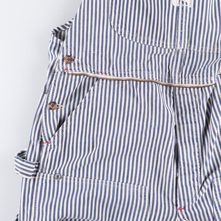 Special Price: 70'S Vintage Big Mac Hickory Stripe Overalls, Men's Size W37 unclear blue type Vintage Second Hand