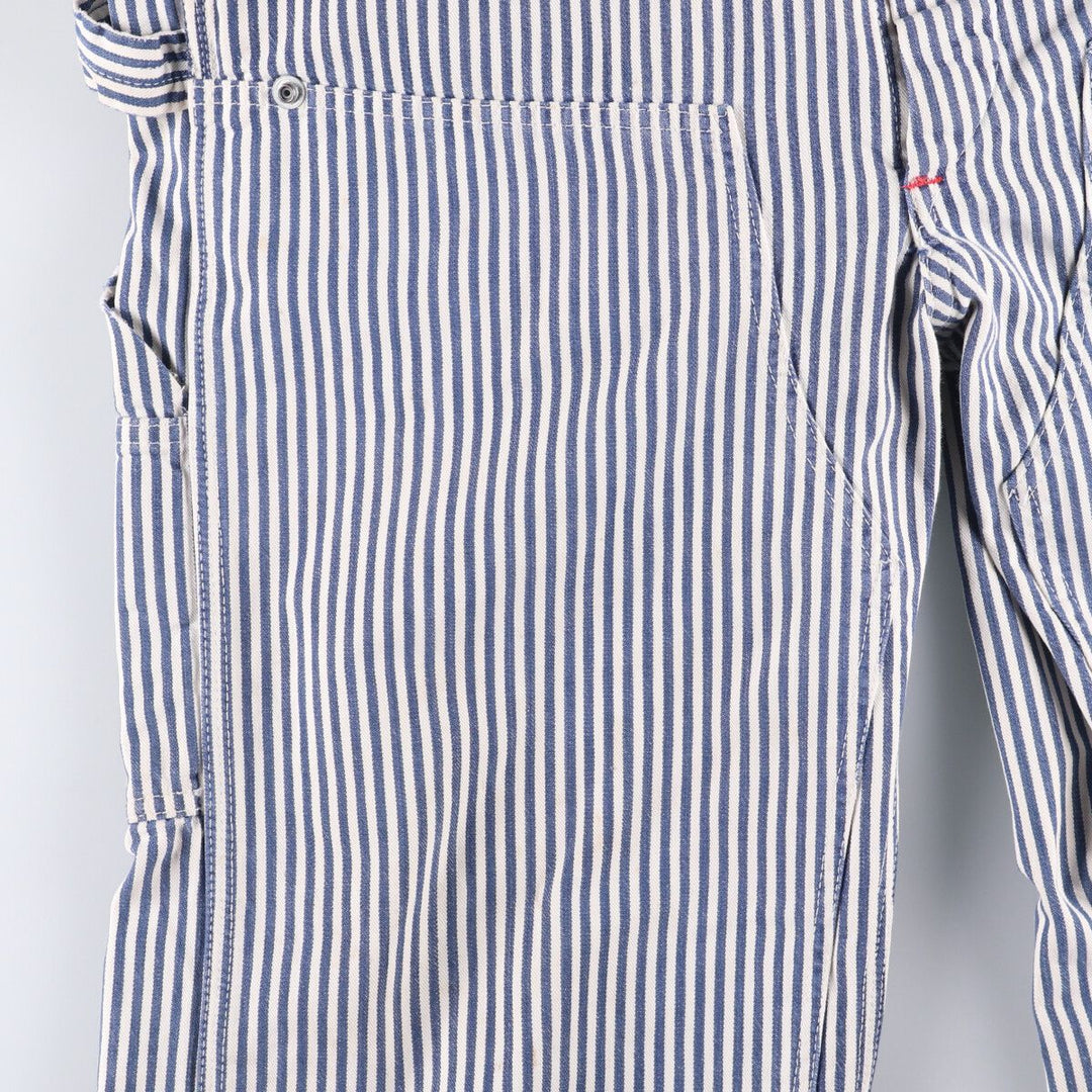 Special Price: 70'S Vintage Big Mac Hickory Stripe Overalls, Men's Size W37 unclear blue type Vintage Second Hand