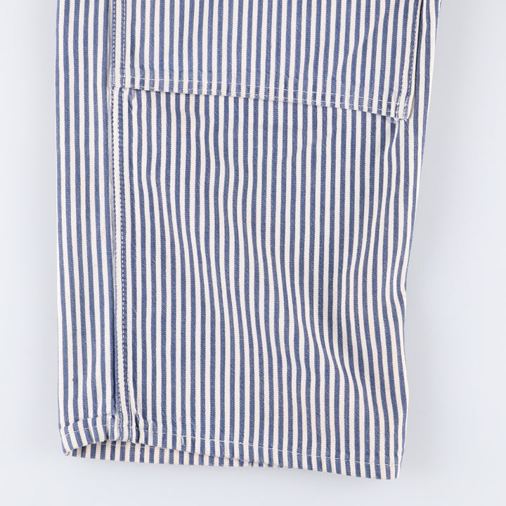 Special Price: 70'S Vintage Big Mac Hickory Stripe Overalls, Men's Size W37 unclear blue type Vintage Second Hand
