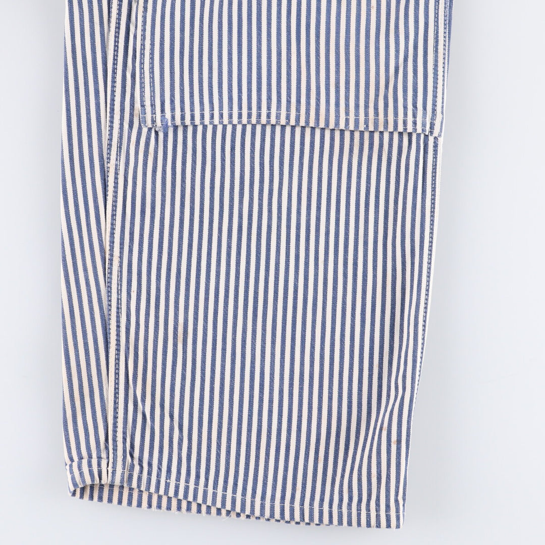 Special Price: 70'S Vintage Big Mac Hickory Stripe Overalls, Men's Size W37 unclear blue type Vintage Second Hand