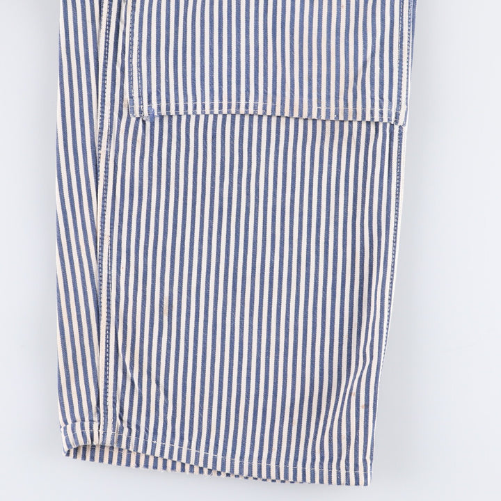 Special Price: 70'S Vintage Big Mac Hickory Stripe Overalls, Men's Size W37 unclear blue type Vintage Second Hand