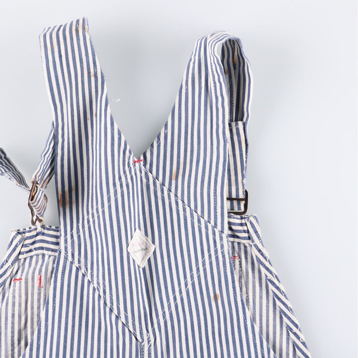 Special Price: 70'S Vintage Big Mac Hickory Stripe Overalls, Men's Size W37 unclear blue type Vintage Second Hand