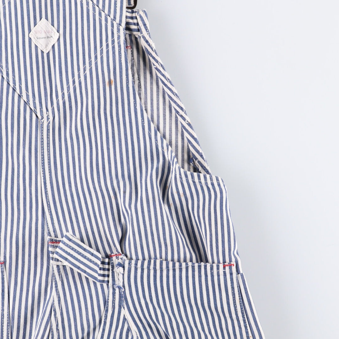 Special Price: 70'S Vintage Big Mac Hickory Stripe Overalls, Men's Size W37 unclear blue type Vintage Second Hand