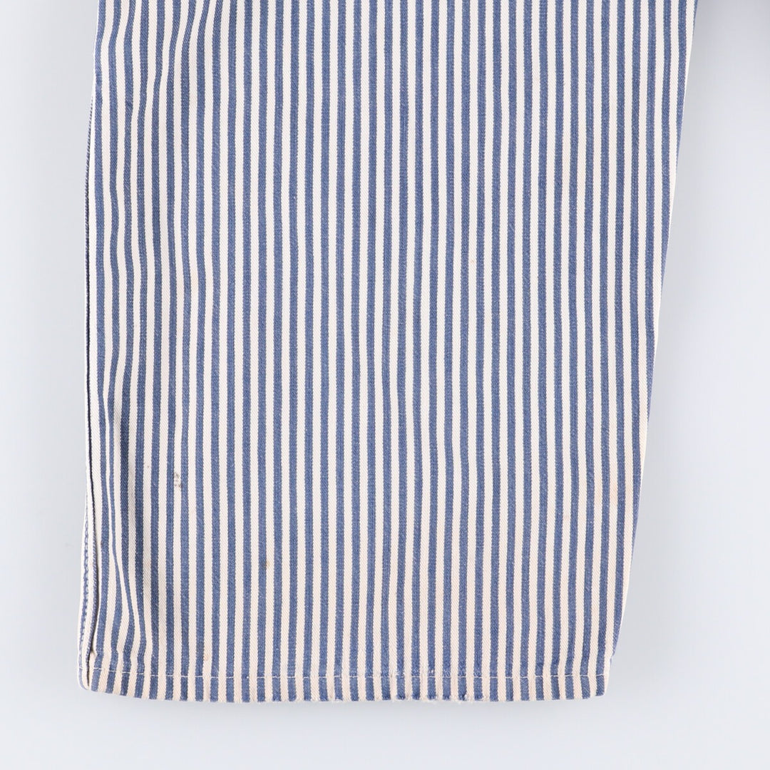 Special Price: 70'S Vintage Big Mac Hickory Stripe Overalls, Men's Size W37 unclear blue type Vintage Second Hand