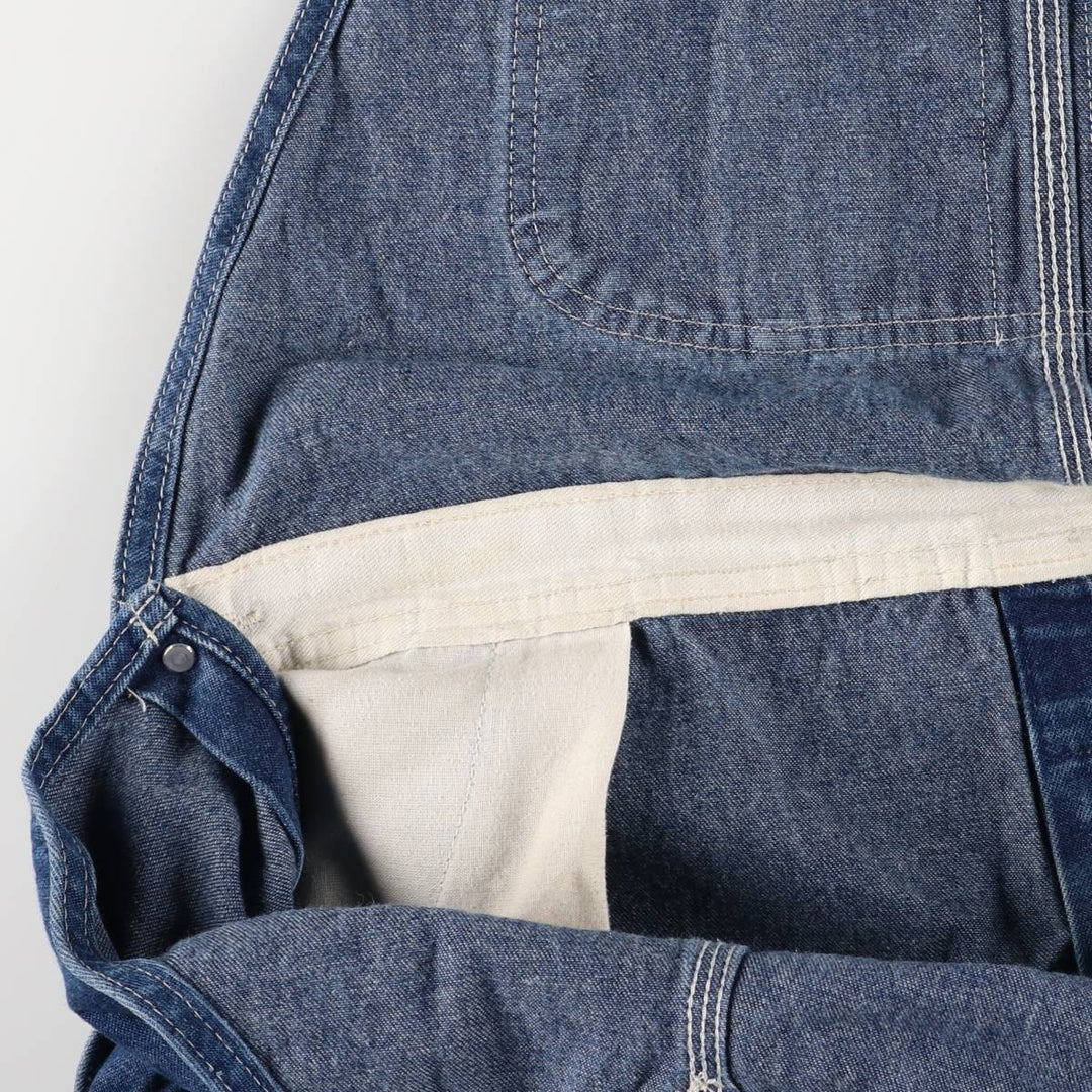 Dickies Men's Oversized Denim Overalls (Size W41) cotton blue type Vintage Second Hand