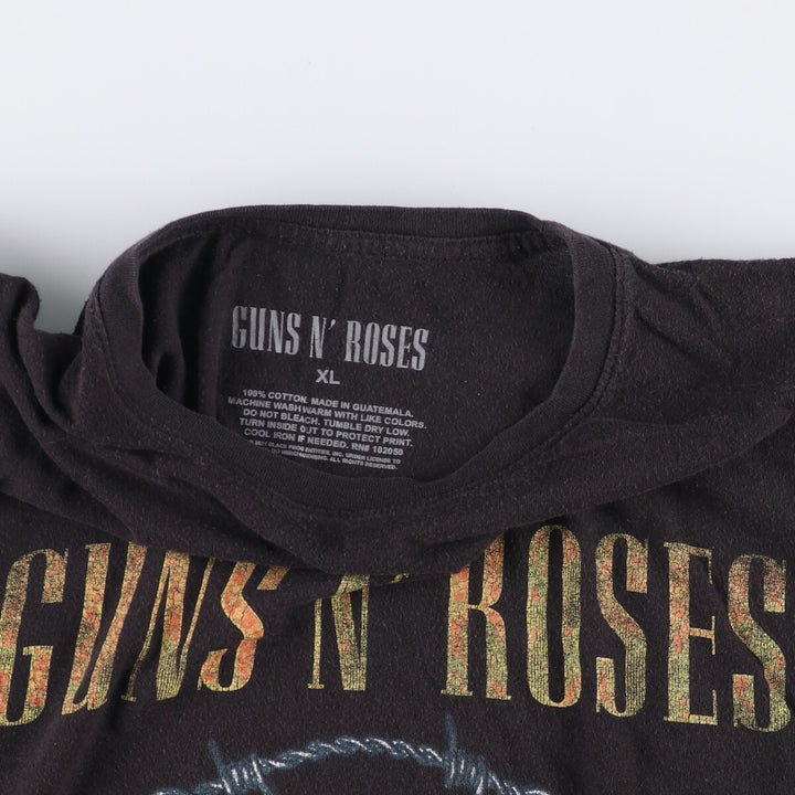GUNS N' ROSES Guns N' Roses Band T-Shirt Band Tee Men's XL cotton black type Vintage Second Hand