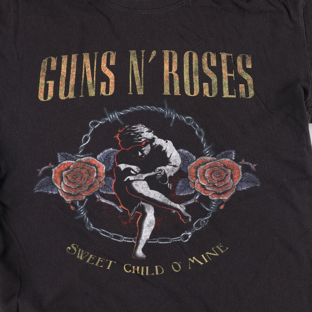 GUNS N' ROSES Guns N' Roses Band T-Shirt Band Tee Men's XL cotton black type Vintage Second Hand