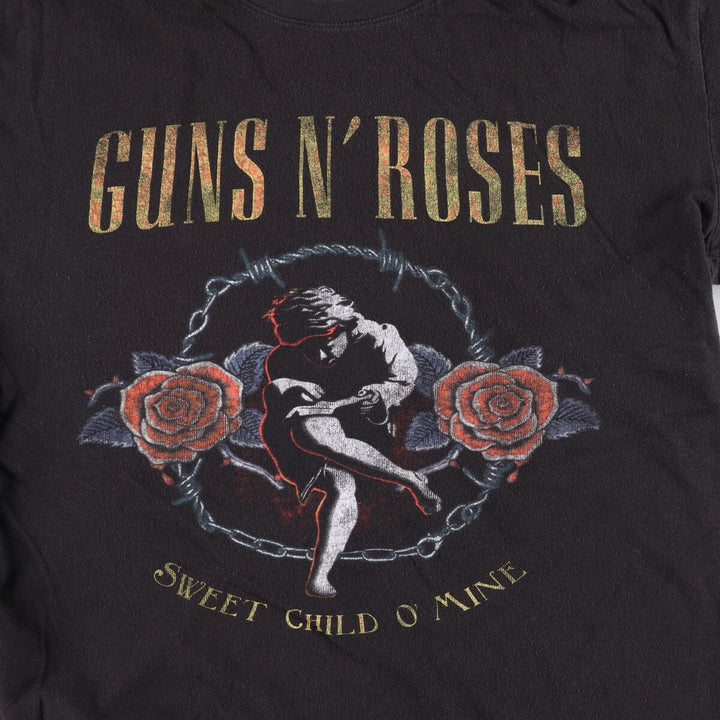 GUNS N' ROSES Guns N' Roses Band T-Shirt Band Tee Men's XL cotton black type Vintage Second Hand