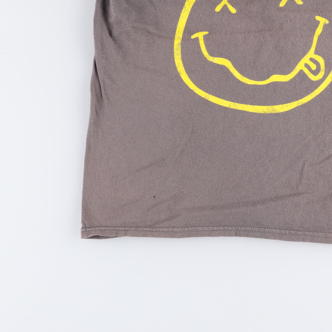 NIRVANA Nirvana Band T-shirt, Band T, Men's L size cotton Charcoal Vintage Second Hand