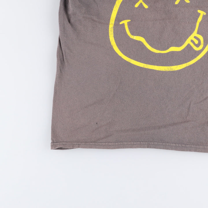 NIRVANA Nirvana Band T-shirt, Band T, Men's L size cotton Charcoal Vintage Second Hand
