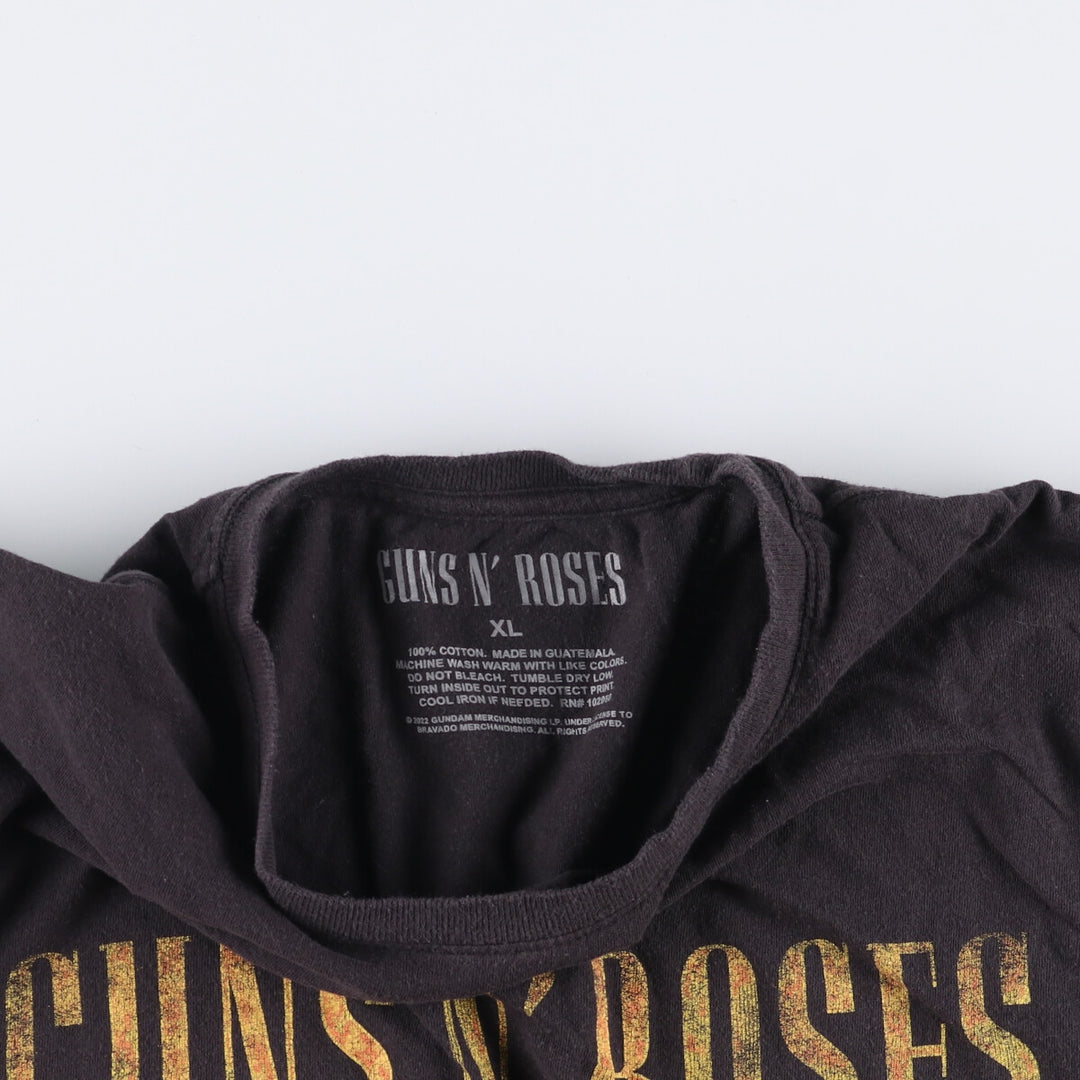 GUNS N' ROSES Guns N' Roses Band T-Shirt Band Tee Men's XL cotton black type Vintage Second Hand