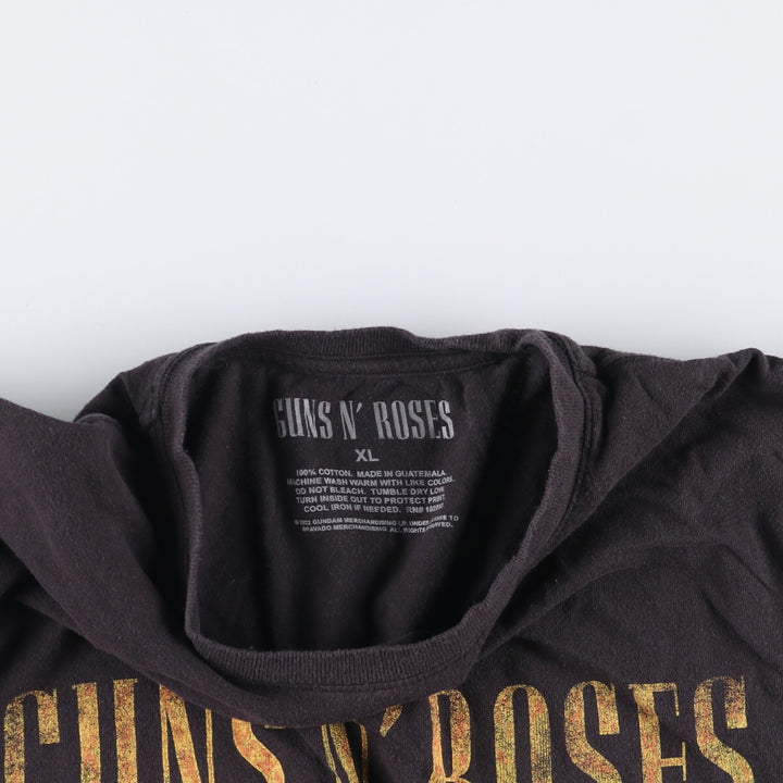 GUNS N' ROSES Guns N' Roses Band T-Shirt Band Tee Men's XL cotton black type Vintage Second Hand